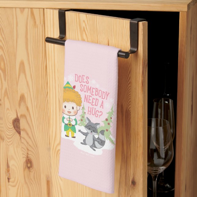 Buddy der Elf braucht jemand eine Umarmung? Geschirrtuch (Drittel gefaltet)