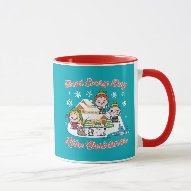 Buddy der Elf Chibi Grafik Tasse (Rechts)