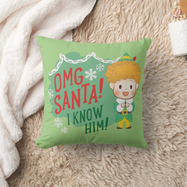 Buddy der Elf OMG Santa! Ich kenne ihn! Kissen (Decke)