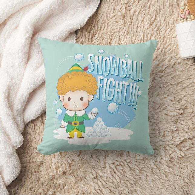 Buddy der Elf Snowball Kampf! Kissen (Decke)