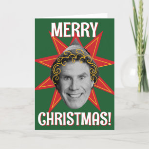 Buddy der Elf   Sternenexplosions-Muster Feiertagskarte