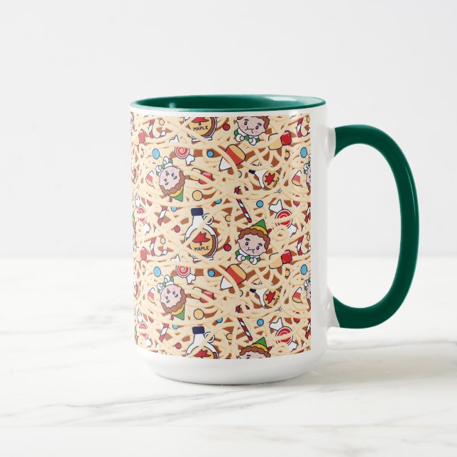 Buddy der Elf | Weihnachtsfreude-Muster Tasse (Rechts)