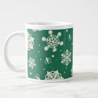 Buddy Elf Snowflake Muster Jumbo-Tasse