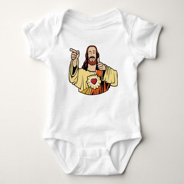 Buddy Jesus Baby One-Stück Baby Strampler (Vorderseite)