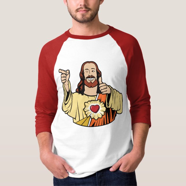 Buddy-Jesus-Baseball-T - Shirt (Vorderseite)