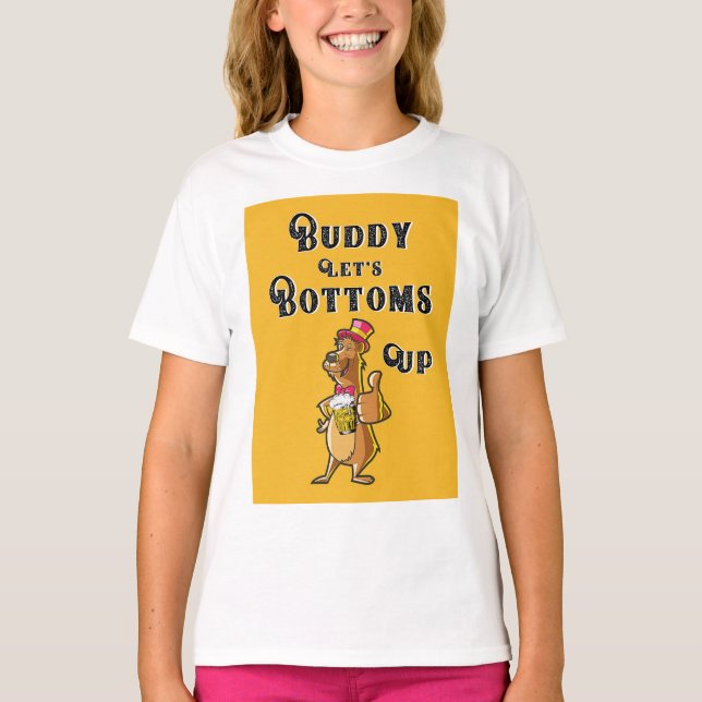 Buddy Let's Bottom Up International 4 August Beer T-Shirt (Vorderseite)