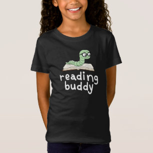 Buddy Niedlich Bookworm mit Buch lesen T-Shirt