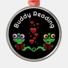 Buddy Reading Ornament Aus Metall