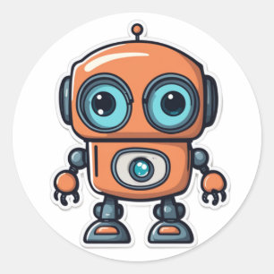 Buddy Robot Runder Aufkleber