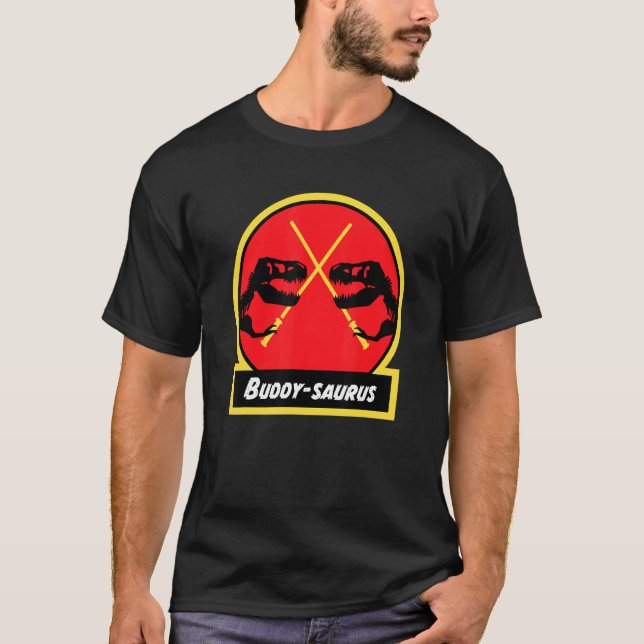 Buddy saurus Dinosaur für Freunde Jurassic rex T-Shirt (Vorderseite)