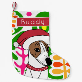 Buddy the Christmas Whippet Small Christmas Stocki Kleiner Weihnachtsstrumpf