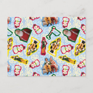 Buddy the Elf and Santa North Pole Pattern Postkarte