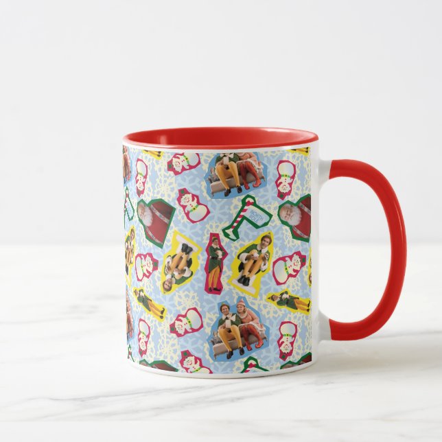 Buddy the Elf and Santa North Pole Pattern Tasse (Rechts)