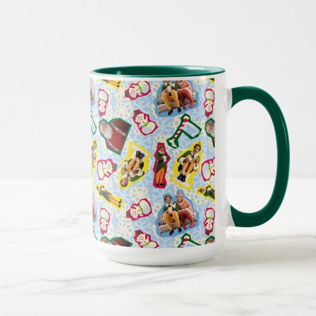 Buddy the Elf and Santa North Pole Pattern Tasse (Rechts)