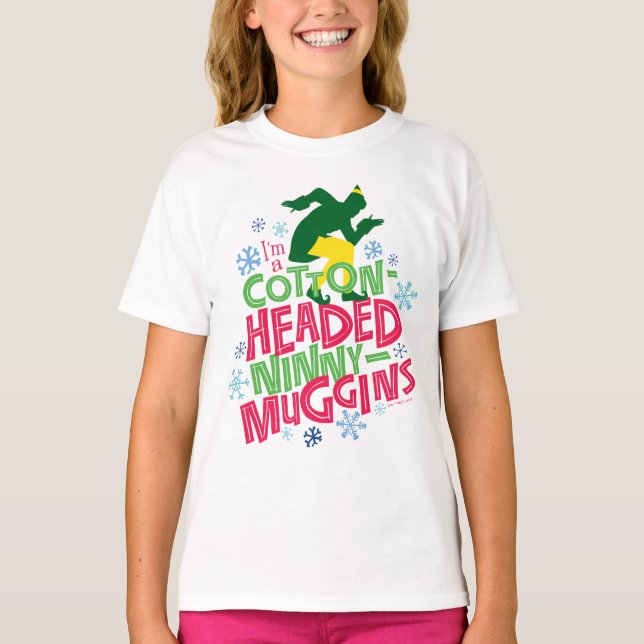 Buddy the Elf | Baumwolle mit Kopf Ninny-Muggins T-Shirt (Vorderseite)