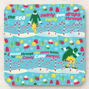 Buddy the Elf Candy Pattern Getränkeuntersetzer