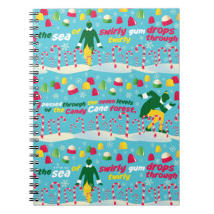 Buddy the Elf Candy Pattern Notizblock