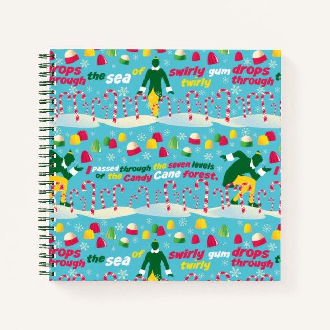 Buddy the Elf Candy Pattern Notizbuch (Vorderseite)