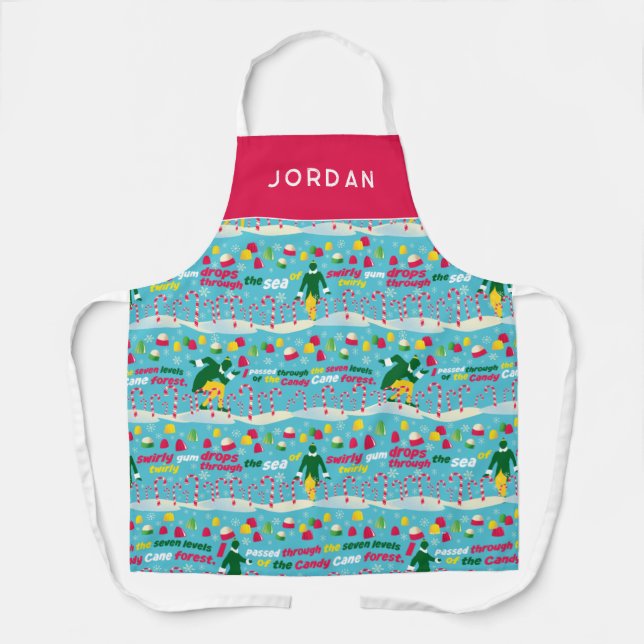Buddy the Elf Candy Pattern Schürze (Vorderseite)