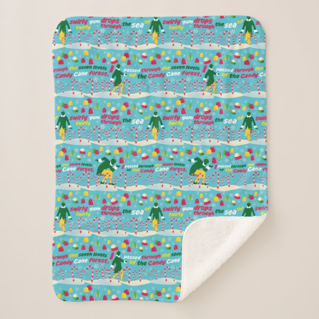 Buddy the Elf Candy Pattern Sherpadecke (Vorderseite)