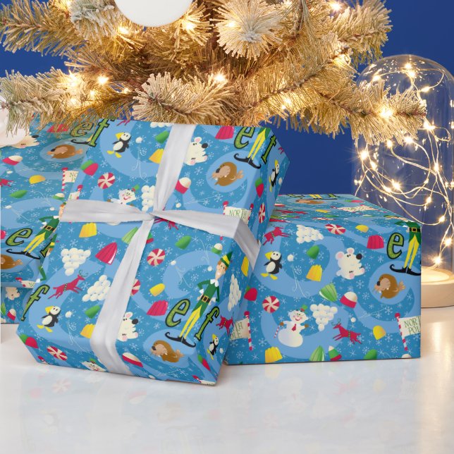 Buddy the Elf Cartoon Pattern Geschenkpapier (Feiertage)