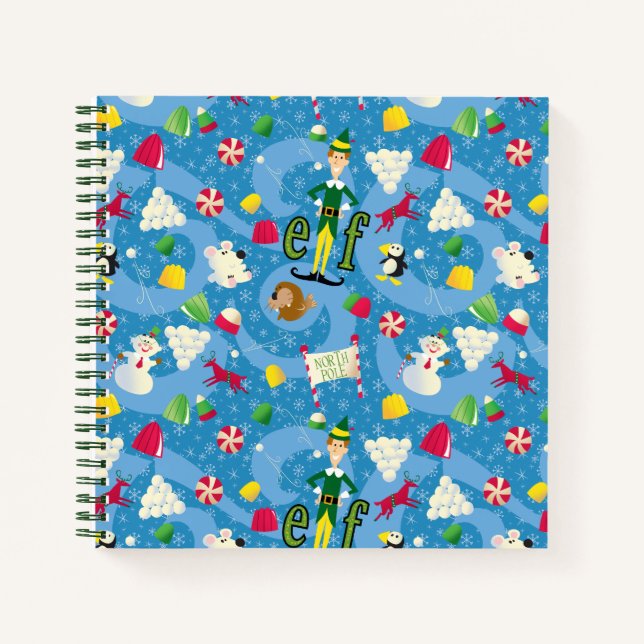 Buddy the Elf Cartoon Pattern Notizbuch (Vorderseite)