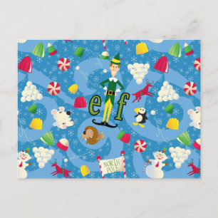 Buddy the Elf Cartoon Pattern Postkarte