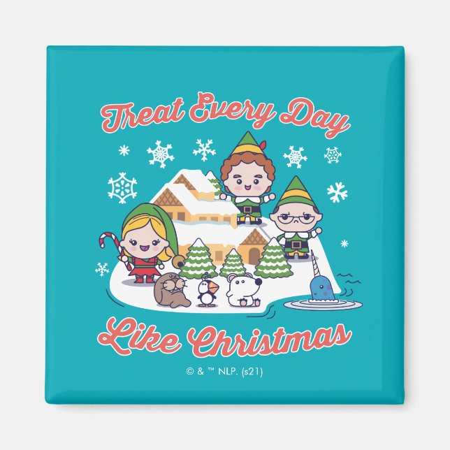 Buddy the Elf Chibi Graphic Magnet (Vorne)