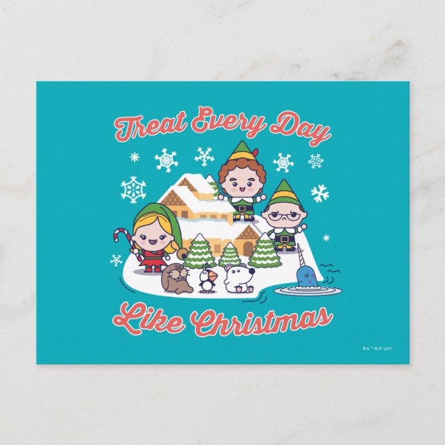 Buddy the Elf Chibi Graphic Postkarte (Vorderseite)