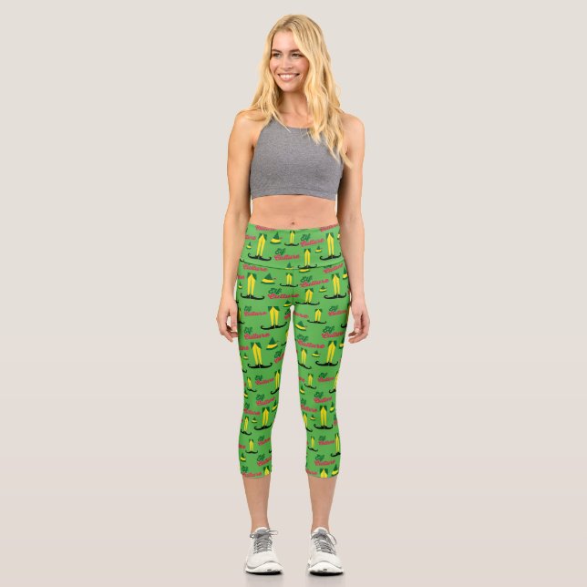 Buddy the Elf | Elf-Kulturmuster Capri Leggings (Vorderseite)