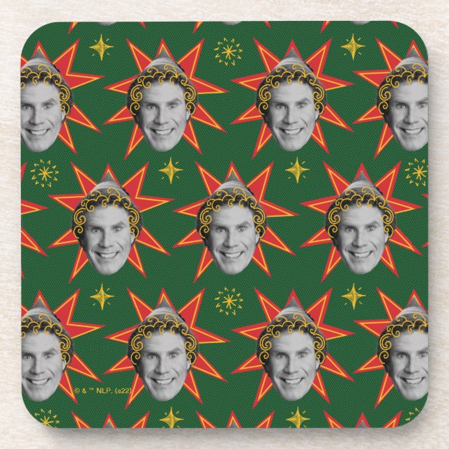 Buddy the Elf Emotions Pattern Getränkeuntersetzer (Vorderseite)