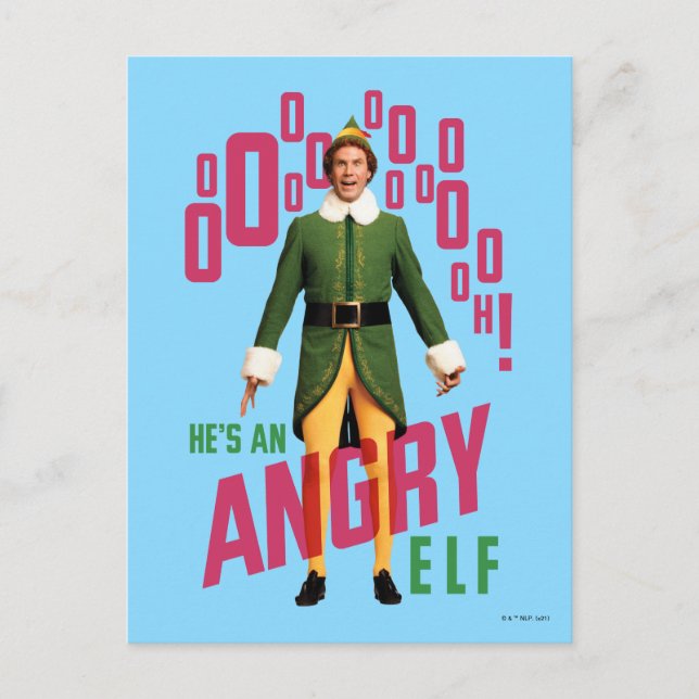 Buddy the Elf | He's an Angry Elf Postkarte (Vorderseite)