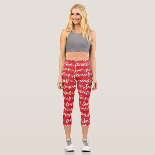 Buddy the Elf   Lächeln ist mein Lieblingsmuster Capri Leggings