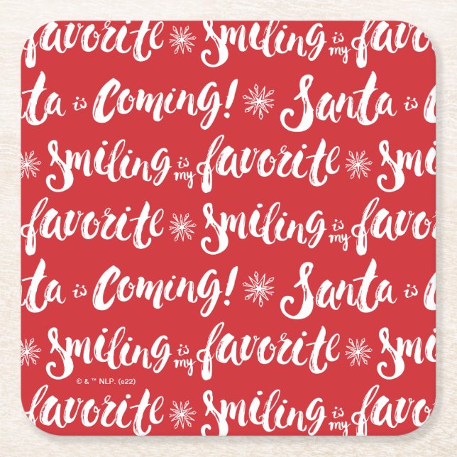 Buddy the Elf | Lächeln ist mein Lieblingsmuster Rechteckiger Pappuntersetzer (Vorderseite)