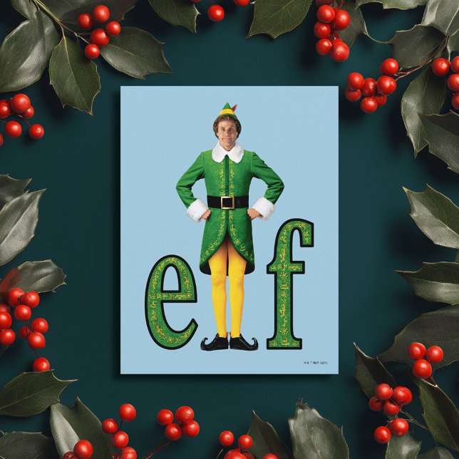 Buddy the Elf Movie Logo Postkarte (Postcard simulated on table)