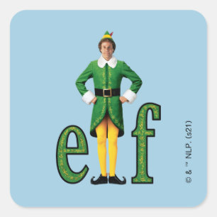 Buddy the Elf Movie Logo Quadratischer Aufkleber