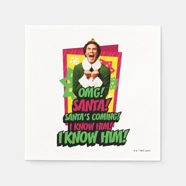 Buddy the Elf | OMG! Santa! Serviette (Vorderseite)