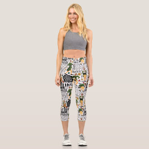 Buddy The Elf Quote Pattern Capri Leggings