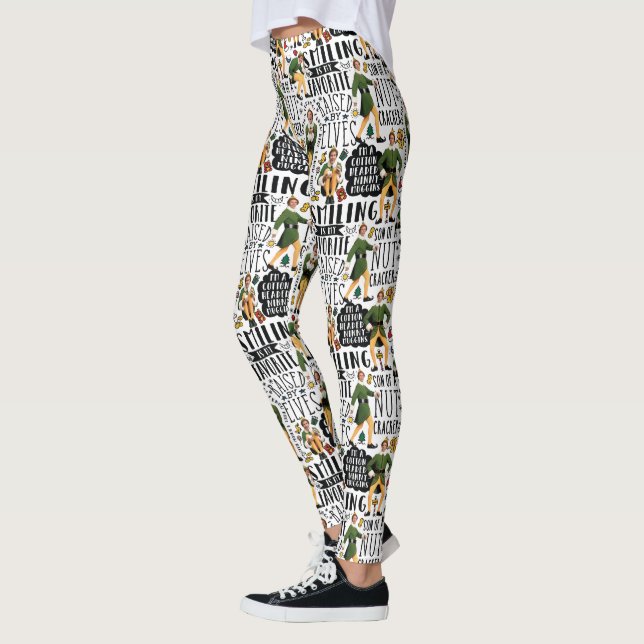 Buddy The Elf Quote Pattern Leggings (Links)