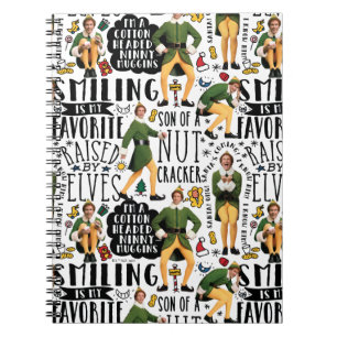 Buddy The Elf Quote Pattern Notizblock
