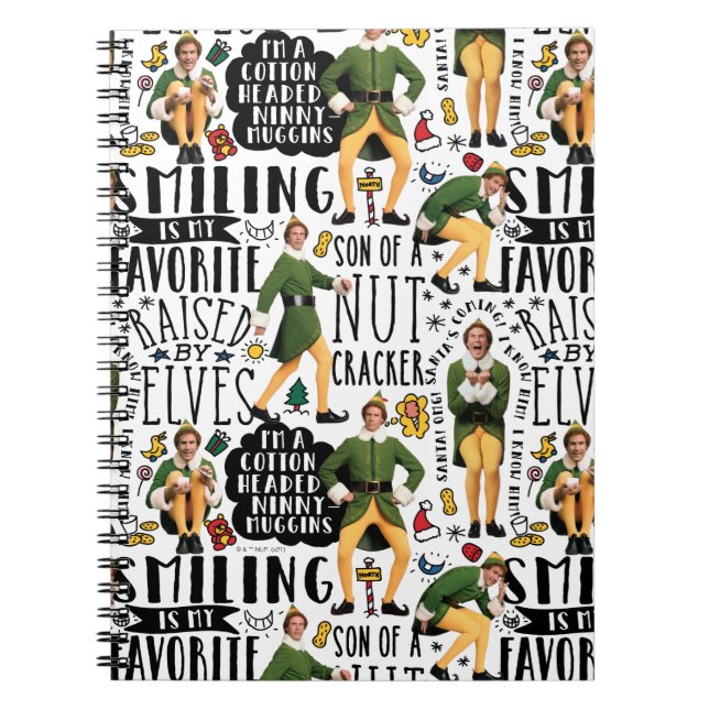 Buddy The Elf Quote Pattern Notizblock (Vorderseite)
