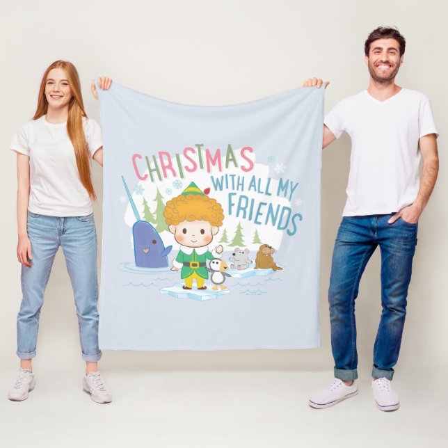 Buddy the Elf Weihnachten mit all meinen Freunden Fleecedecke (Beispiel)