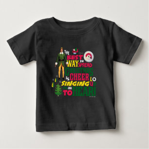 Buddy the Elf Weihnachts-Cheer Grafik-Zitat Baby T-shirt
