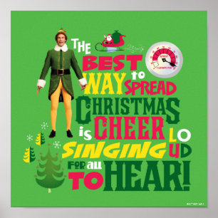 Buddy the Elf   Weihnachts-Cheer Grafik-Zitat Poster