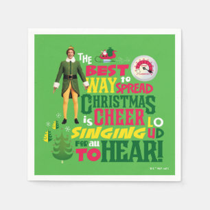 Buddy the Elf   Weihnachts-Cheer Grafik-Zitat Serviette