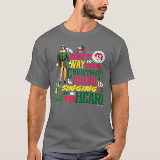 Buddy the Elf | Weihnachts-Cheer Grafik-Zitat T-Shirt (Vorderseite)