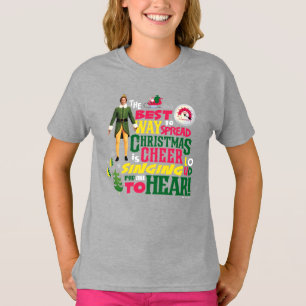 Buddy the Elf Weihnachts-Cheer Grafik-Zitat T-Shirt