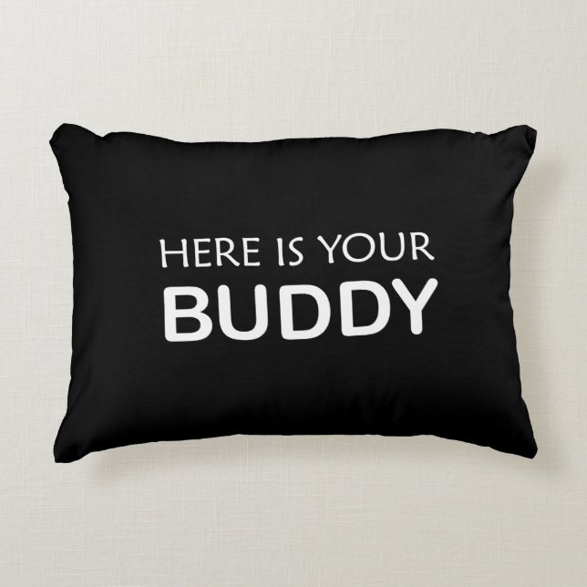 Buddy Throw Kissen - Minimalistisches Design (Vorderseite)