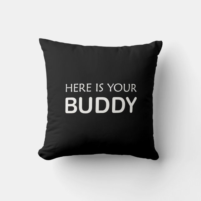 Buddy Throw Kissen - Minimalistisches Design (Vorderseite)