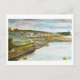 Bude Cornwall Küstenlandschaftskunst Postkarte